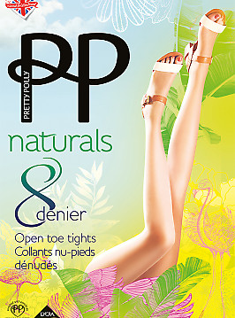 Pretty Polly Naturals 8 Den Open Toe APA6