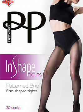 Pretty Polly Patterned Brief Firm Shaper Tights AVT1