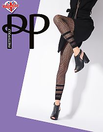 Pretty Polly Stripe Net Footless Tights AVQ3 Pretty Polly Stripe Net Footless Tights AVQ3