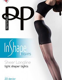 Pretty Polly Sheer Longline Light Shaper Tights AVS8