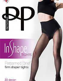 Pretty Polly Patterned Brief Firm Shaper Tights AVT1