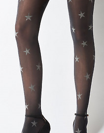 Pretty Polly Star Print Opaque Tights AWA7