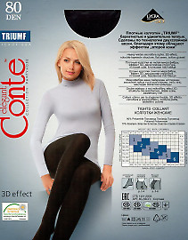 Плотные колготки из микрофибры Conte Triumf 80