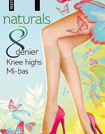 Pretty Polly Naturals 8 den knee highs 2PP EF24