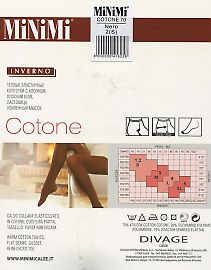 Теплые колготки большого размера MiNiMi Cotone 70 XL