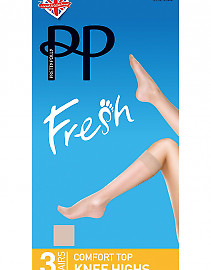 Pretty Polly Silver fresh knee highs 3PP GM95