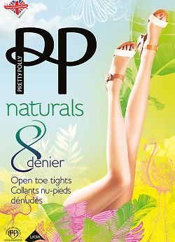 Pretty Polly Naturals 8 Den Open Toe APA6