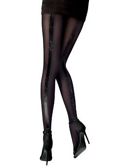 Фантазийные колготки с бархатным швом-стрелкой Pretty Polly Velvet Backseam AUZ2