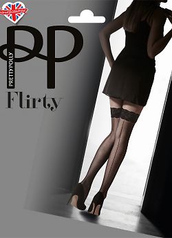 Pretty Polly Velvet Lace Backseam HoldUps AVR7