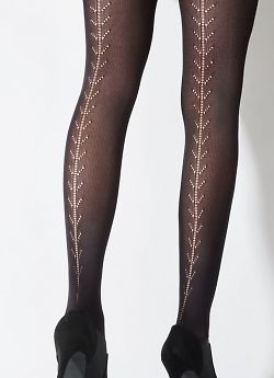 Pretty Polly Pattern Backseam Tights AWB1