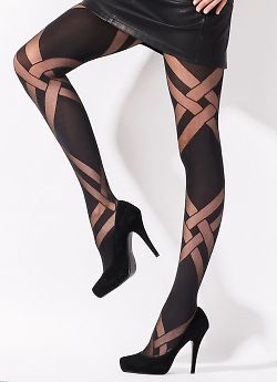 Pretty Polly Sheer and Opaque Lattice Tights AVT7