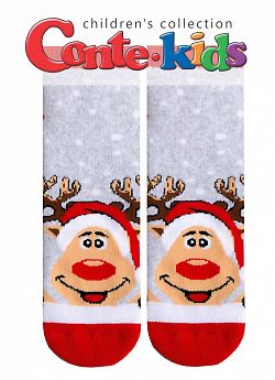 Conte-Kids 17С-51СП 303 Светло-серый Детские новогодние носки