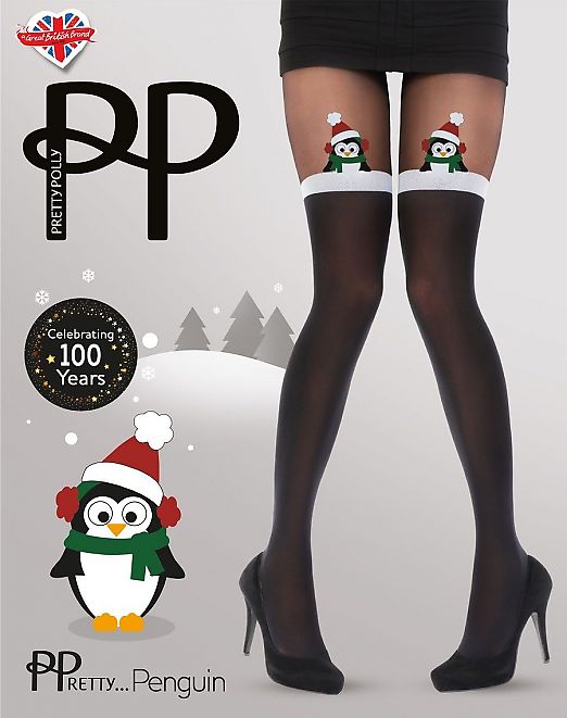 Pretty Polly Penguin Mock Hold Ups AWC8