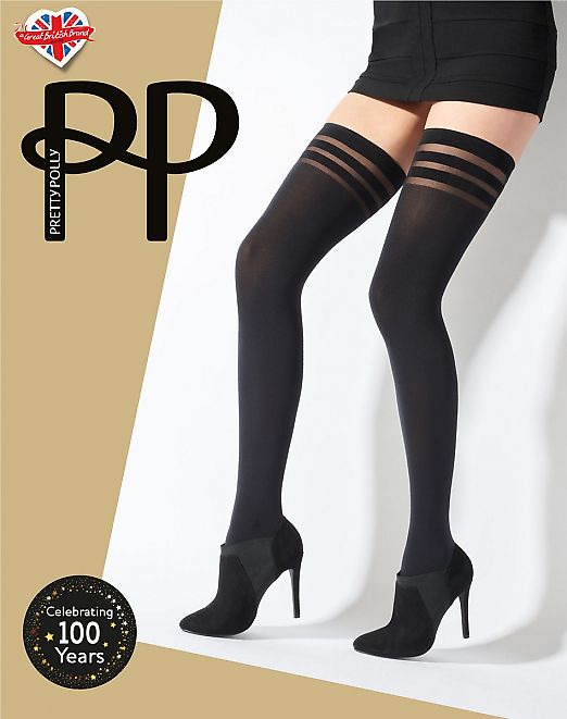 Pretty Polly 80 den Banded Hold Ups AWA4