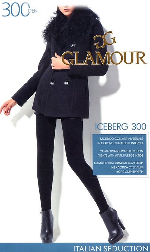 Плотные и теплые колготки с хлопком Glamour Iceberg 300