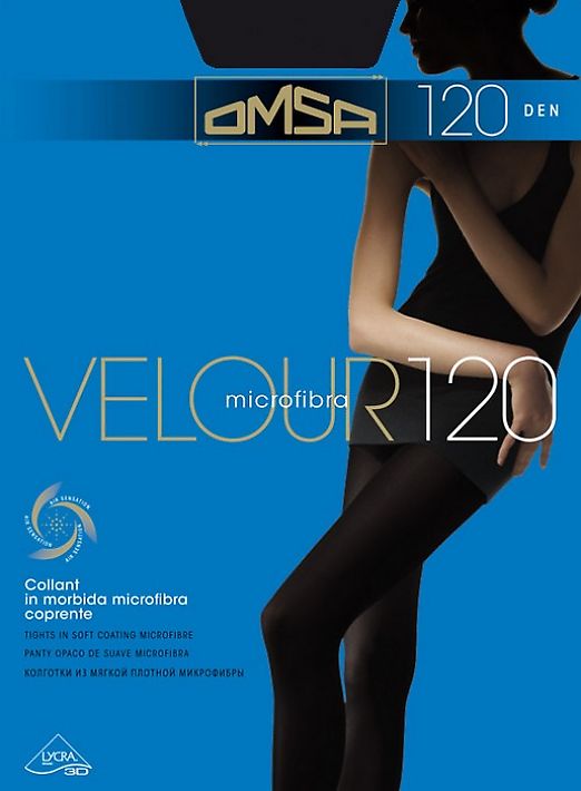 Плотные колготки из микрофибры Omsa Velour 120