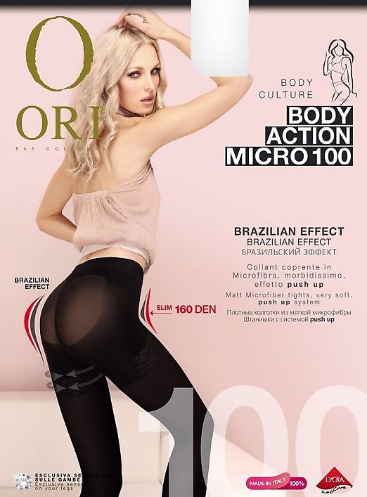 Плотные колготки с Пуш Ап эффектом Body Action Micro 100 Body Action Micro 100