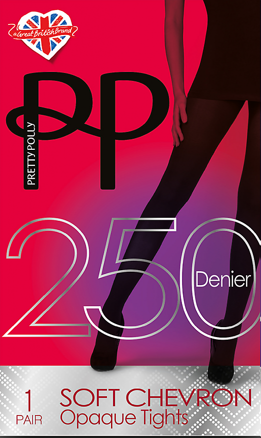 Pretty Polly 250 den Soft Chevron Opaques AVR4