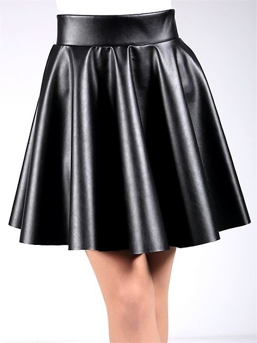 Giulia Circle Skirt Leather